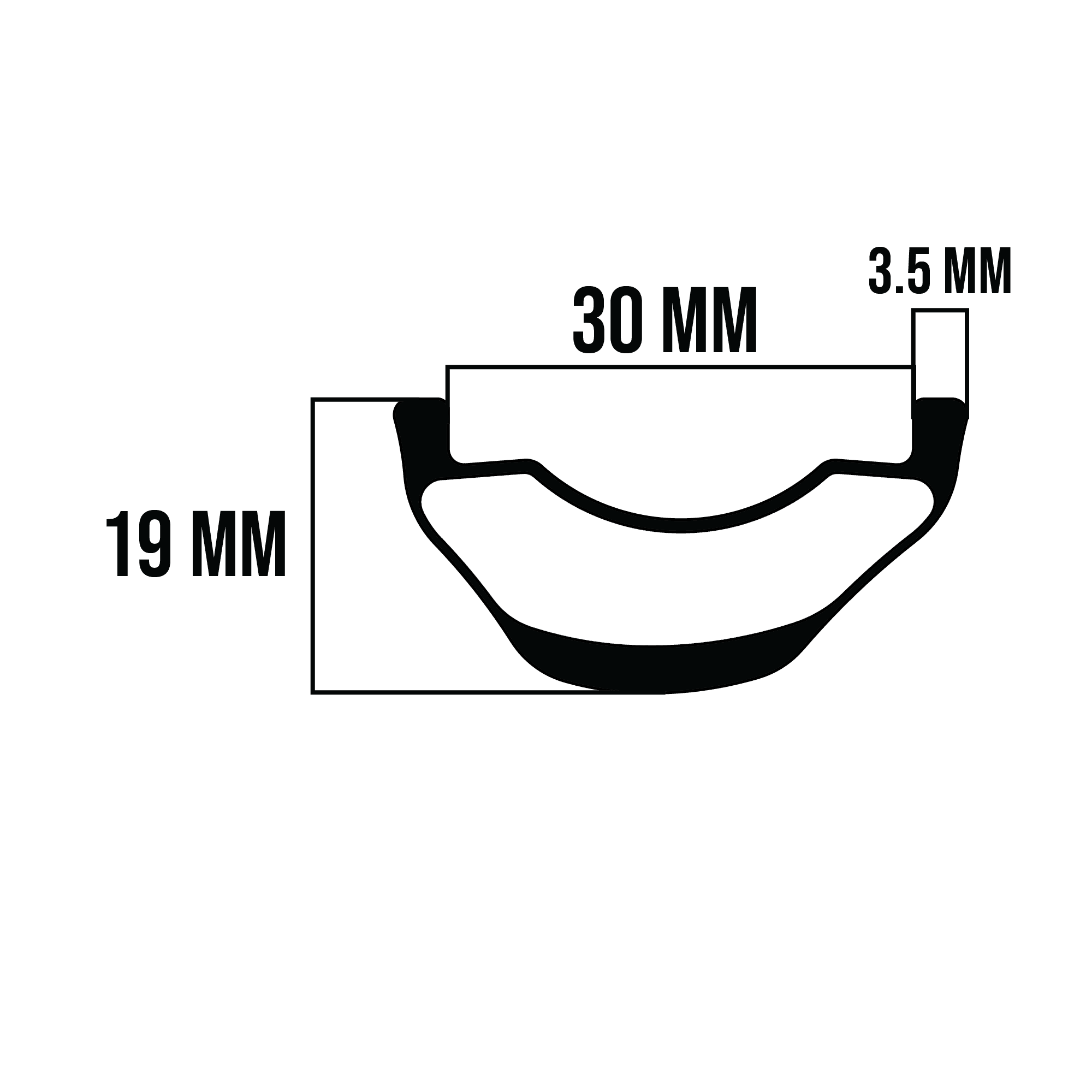 Ethos Trail Front Rim Profile